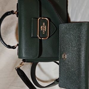 Coach Leather Crossbody/Shoulder Bag and card case.